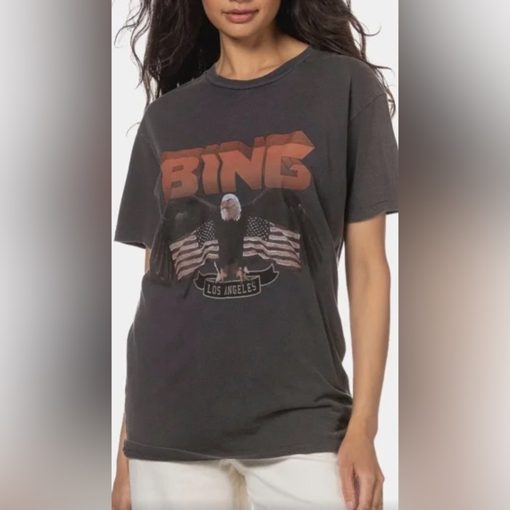 (AB-1) Anine Bing Vintage Eagle Tee